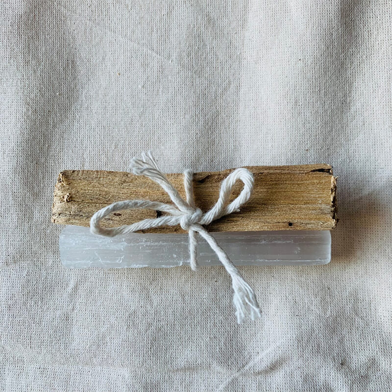 Palo Santo e Selenita - Kit limpeza energética e purificação.